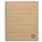 Universal UNV66208 Deluxe Sugarcane Based Notebooks, Kraft Cover, 1-Subject, Medium/College Rule, Brown Cover, (100) 11 x 8.5 Sheets