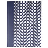Universal UNV66351 Casebound Hardcover Notebook, 10 1/4 x 7 5/8, Dark Blue with Hexagon Pattern