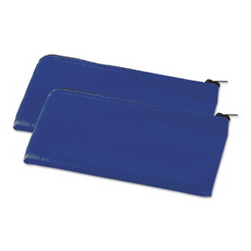 Universal UNV69020 Zippered Wallets/Cases, Leatherette PU, 11 x 6, Blue, 2/Pack