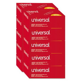 Universal UNV72220 Paper Clips, Jumbo, Smooth, Silver, 100 Clips/Box, 10 Boxes/Pack