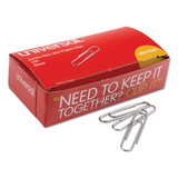 Universal UNV72240 Nonskid Paper Clips, Wire, Jumbo, Silver, 1000/pack