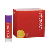 Universal UNV74752 Glue Stick, 1.30 Oz, Stick, Purple, 12/pack