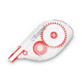 UNIVERSAL OFFICE PRODUCTS UNV75609 Side-Application Correction Tape, Transparent Gray/Red Applicator, 0.2" x 393", 2/Pack
