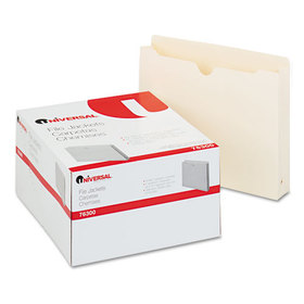 Universal UNV76300 Economical File Jackets With Two Inch Expansion, Letter, 11 Point Manila, 50/box