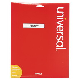 Universal UNV80111 Self-Adhesive Permanent File Folder Labels, 0.66 x 3.44, White with Assorted Color Borders, 30/Sheet, 25 Sheets/Pack