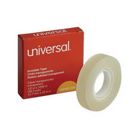 Universal UNV81236 Invisible Tape, 1/2" X 1296", 1" Core, Clear