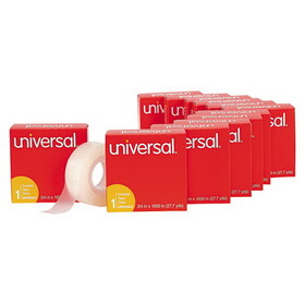 UNIVERSAL OFFICE PRODUCTS UNV83412 Invisible Tape, 3/4" X 1000", 1 Core, 12/pack