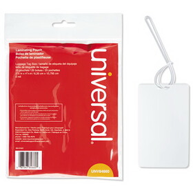Universal UNV84660 Clear Laminating Pouches, Luggage Tag Style, 5 Mil, 2 1/2 X 4 1/4, 25/pack