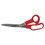 Universal UNV92019 Stainless Steel Scissors, 7 3/4" Length, 3" Cut, Bent Handle, Red, 3/Pack, Price/PK