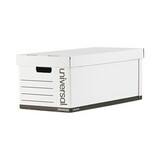 Universal UNV95220 Lift-Off Lid File Storage Box, Letter, Fiberboard, White, 12/carton