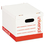 Universal UNV95223 Economy Storage Box, Lift-Off Lid, Letter/legal. White, 12/ct, Price/CT