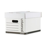 Universal UNV95225 Extra-Strength Storage Box, Letter/legal, 12 X 15 X 10, White, 12/carton
