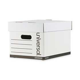 Universal UNV95225 Professional-Grade Heavy-Duty Storage Boxes, Letter/Legal Files, White, 12/Carton