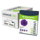 Universal UNV95230 Multipurpose Paper, 98 Brightness, 20lb, Ltr, 3-Hole Punch, Bright We, 5000/ctn