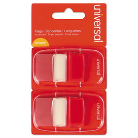 Universal UNV99001 Page Flags, Red, 2 Dispensers Of 50 Flags/pack