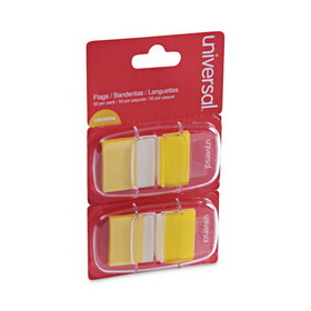 Universal UNV99006 Page Flags, Yellow, 50 Flags/dispenser, 2 Dispensers/pack