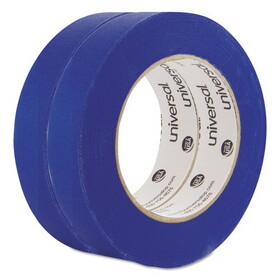 Universal UNVPT14025 Premium Blue Masking Tape W/bloc-It Technology, 24mm X 54.8m, Blue, 2/pack