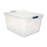 Rubbermaid RMCC710000 Clever Store Basic Latch-Lid Container, 18 5/8w x 23 1/2d x 12 1/4h 71qt, Clear