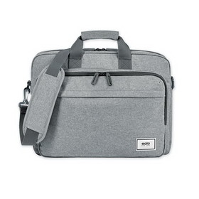 Solo USLUBN12710 Sustainable Re:cycled Collection Laptop Bag, Fits Devices Up to 15.6", Recycled PET Polyester, 16.25 x 4.5 x 12, Gray