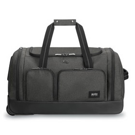 Solo USLUBN98010 Leroy Rolling Duffel, Fits Devices Up to 15.6", Polyester, 12 x 10.5 x 10.5, Gray