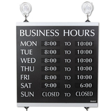 U. S. STAMP & SIGN USS4247 Century Series Business Hours Sign, Heavy-Duty Plastic, 13 X 14, Black
