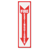 Headline Sign USS4793 Glow In The Dark Sign, 4 X 13, Red Glow, Fire Extinguisher