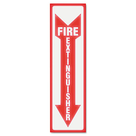 Headline Sign USS4793 Glow In The Dark Sign, 4 X 13, Red Glow, Fire Extinguisher