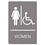 U. S. STAMP & SIGN USS4814 Ada Sign, Women Restroom Wheelchair Accessible Symbol, Molded Plastic, 6 X 9, Price/EA