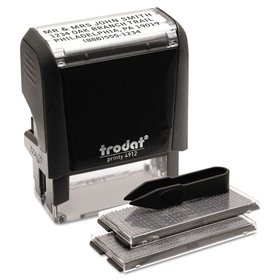 Trodat USS5915 Printy Do It Yourself Self-Inking Message Stamp, 0.75" x 1.88", Black