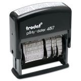 Trodat USSE4817 Trodat Economy 12-Message Stamp, Dater, Self-Inking, 2 X 3/8, Black