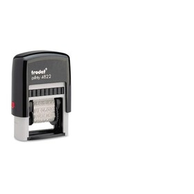 Trodat USSE4822 Printy Self-Inking Stamp, 12 Selectable Messages, 1.25" x 0.38", Red