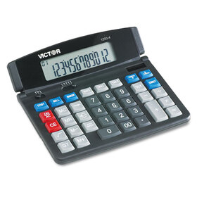VICTOR TECHNOLOGIES VCT12004 1200-4 Business Desktop Calculator, 12-Digit Lcd