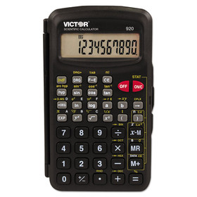 Victor VCT920 920 Compact Scientific Calculator with Hinged Case, 10-Digit, LCD