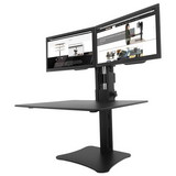 Victor VCTDC350A High Rise Dual Monitor Standing Desk Workstation, 28