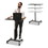 Victor DC500 High Rise Mobile Adjustable Sit-Stand Workstation, 30.75w x 22d x 44h, Black, Price/EA