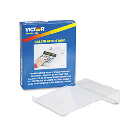 VICTOR TECHNOLOGIES VCTLS125 Large Angled Acrylic Calculator Stand, 9 X 11 X 2, Clear