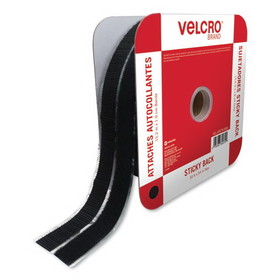 VELCRO Brand VEK30079 Sticky-Back Fasteners, Removable Adhesive, 0.75" x 50 ft, Black