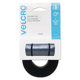 Velcro VEK90340 One-Wrap Reusable Ties, 3/4" X 12 Ft., Black