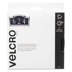 Velcro VEK91843 Extreme Fasteners, 1" X 10 Ft, Black, 1 Roll