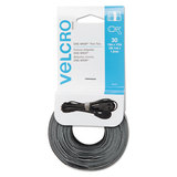 Velcro VEK94257 Reusable Self-Gripping Cable Ties, 1/2 X 15 Inches, Black/gray, 30 Ties Each