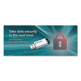 Verbatim VER70057 Store 'n' Go Secure Pro USB Flash Drive with AES 256 Encryption, 128 GB, Silver