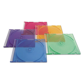 Verbatim VER94178 Cd/dvd Slim Case, Assorted Colors, 50/pack