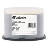 Verbatim VER95355 UltraLife Gold Archival Grade DVD-R, 4.7 GB, 16x, Spindle, Gold, 50/Pack