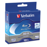 Verbatim VER97238 Bd-R Blu-Ray Disc, 25gb, 6x, 10/pk