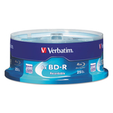 Verbatim VER97457 Bd-R Blu-Ray Disc, 25gb, 6x, 25/pk