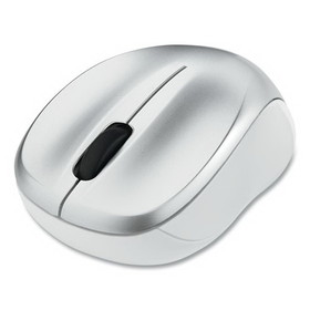 Verbatim 99777 Silent Wireless Blue LED Mouse, 2.4 GHz Frequency/32.8 ft Wireless Range, Left/Right Hand Use, Silver