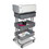 Vertiflex VRTVF51025 Adjustable Multi-Use Storage Cart and Stand-Up Workstation, 15.25" x 11" x 18.5" to 39", Gray, Price/EA