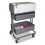 Vertiflex VRTVF51025 Adjustable Multi-Use Storage Cart and Stand-Up Workstation, 15.25" x 11" x 18.5" to 39", Gray, Price/EA