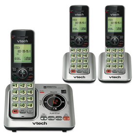 Vtech VTECS66293 Cs6629-3 Cordless Digital Answering System, Base And 2 Additional Handsets