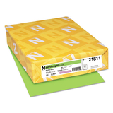 Neenah Paper WAU21811 Color Cardstock, 65 lb Cover Weight, 8.5 x 11, Martian Green, 250/Pack